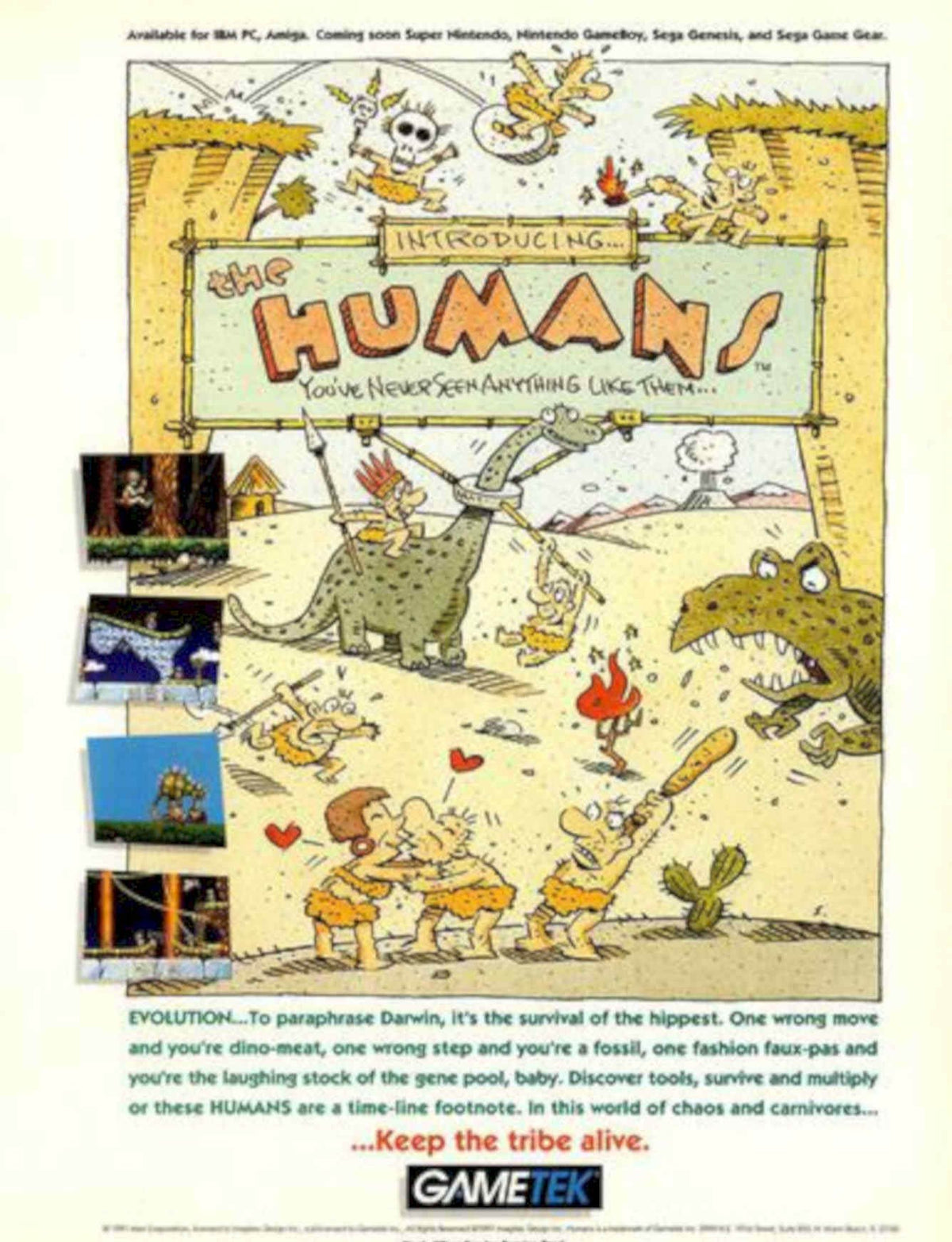 Humans Game Promo Vintage Retro Advert Poster A4 Photo Print