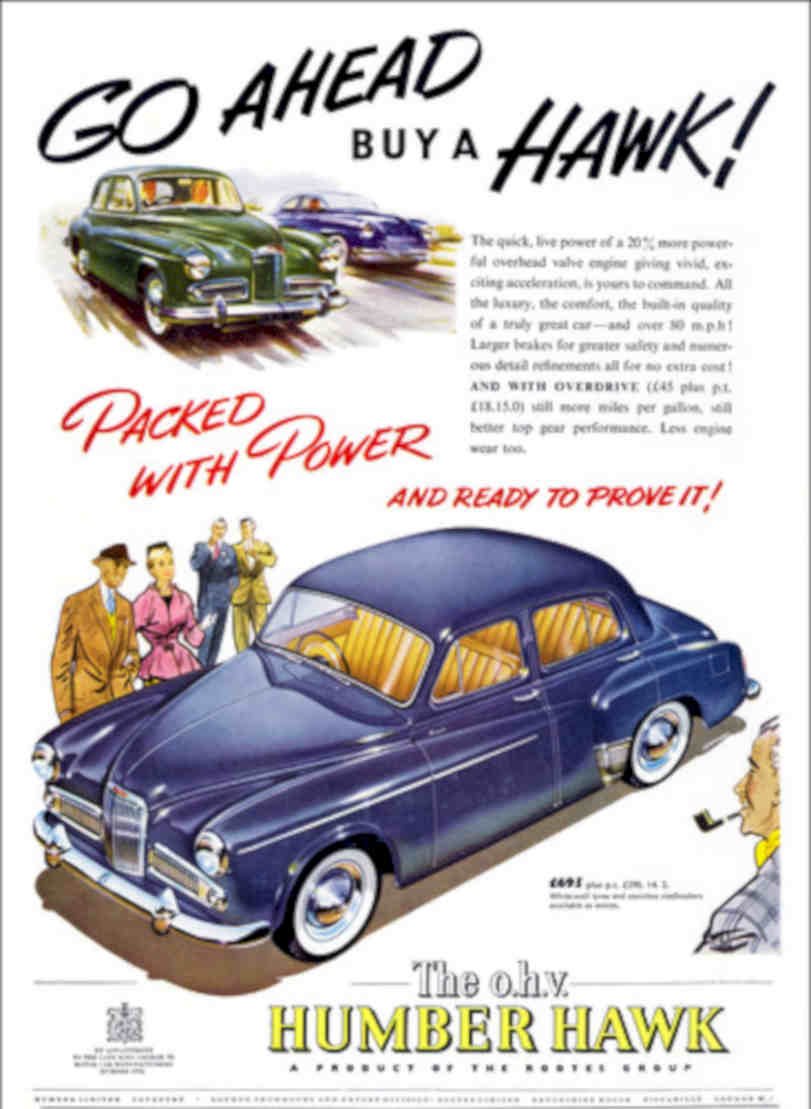 Humber Hawk Classic Vintage Retro Advert Poster A4 Photo Print