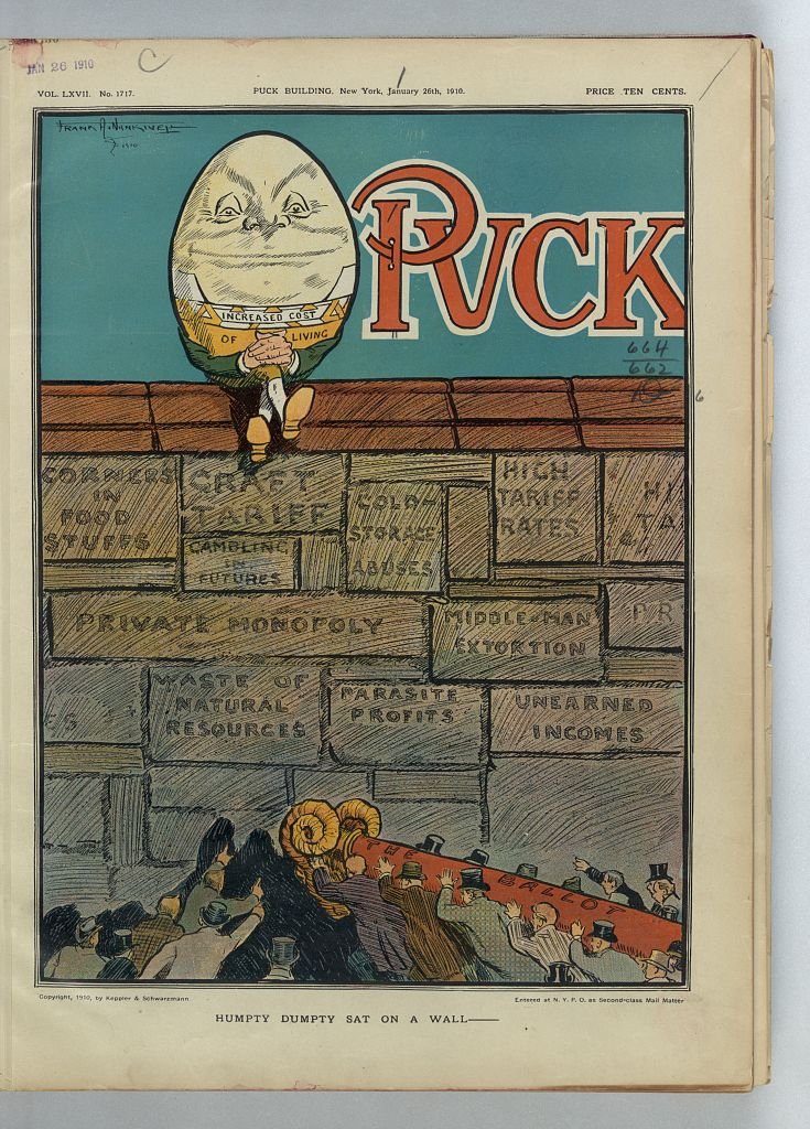 Humpty Dumpty sat on a wall PUCK A4 Photo Print