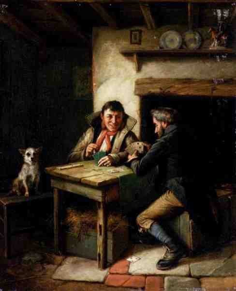Hunt Charles The Card Players A4 Photo Print
