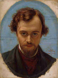 Hunt William Holman Portrait of Dante Gabriel Rossetti 1853 A4 Photo Print