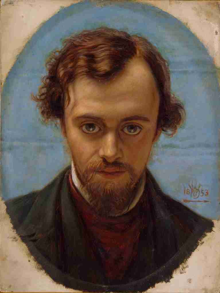 Hunt William Holman Portrait of Dante Gabriel Rossetti 1853 A4 Photo Print