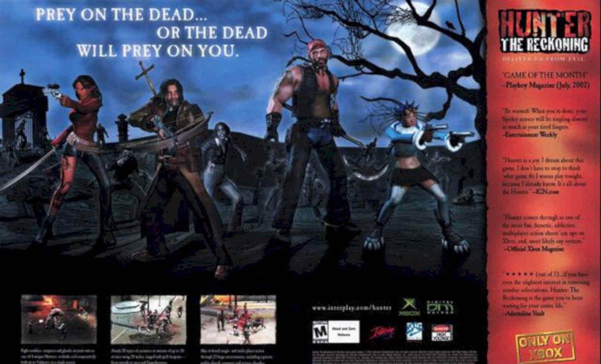 Hunter Reckoning Game Vintage Retro Advert Poster A4 Photo Print