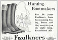 Hunting Boots Faulknerns Vintage Retro Advert Poster A4 Photo Print