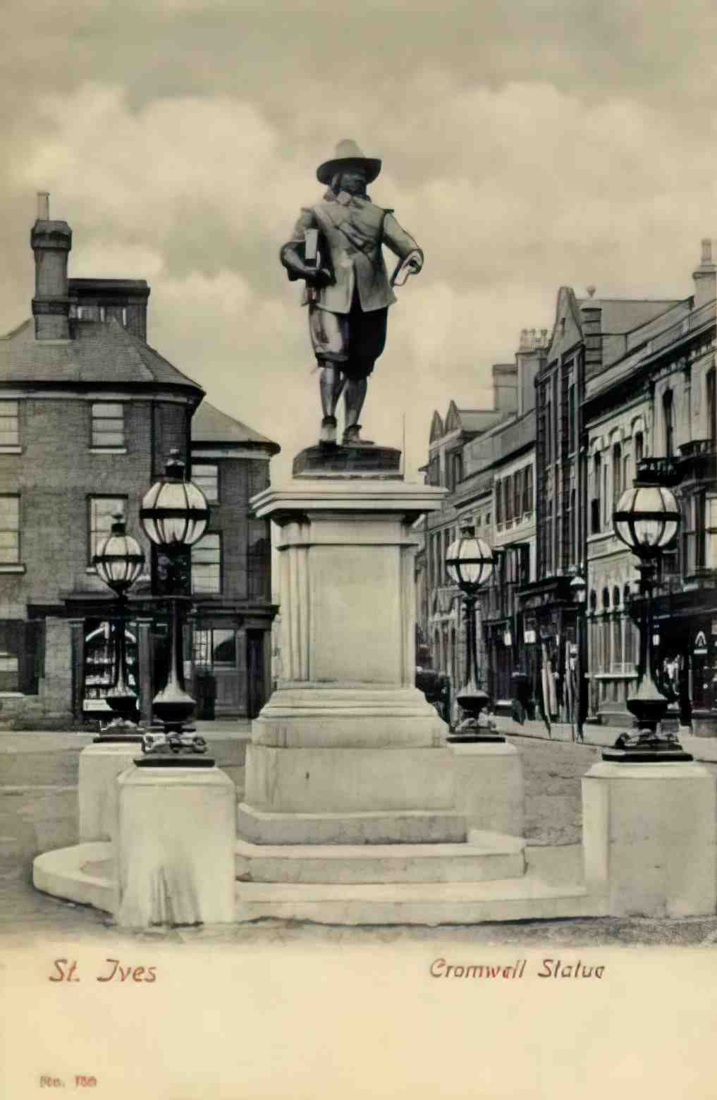 Huntingdonshire St Ives Statue of Oliver Cromwell Vintage A4 Photo Print