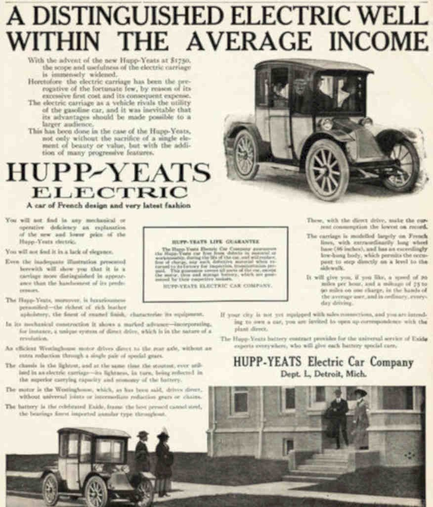 Hupp Yeats Electric Vintage Retro Advert Poster A4 Photo Print