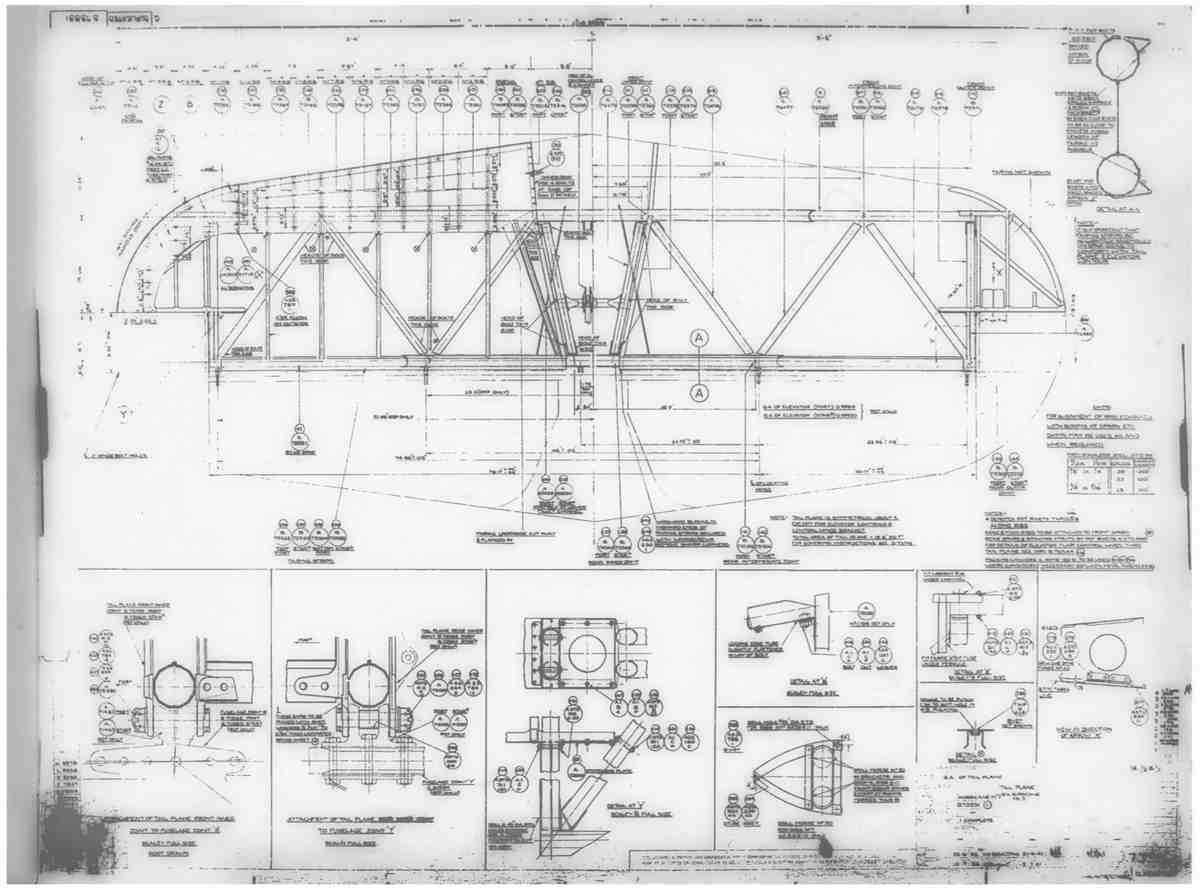 Hurricane Blueprints Hurricane Mk I Tail A4 Photo Print