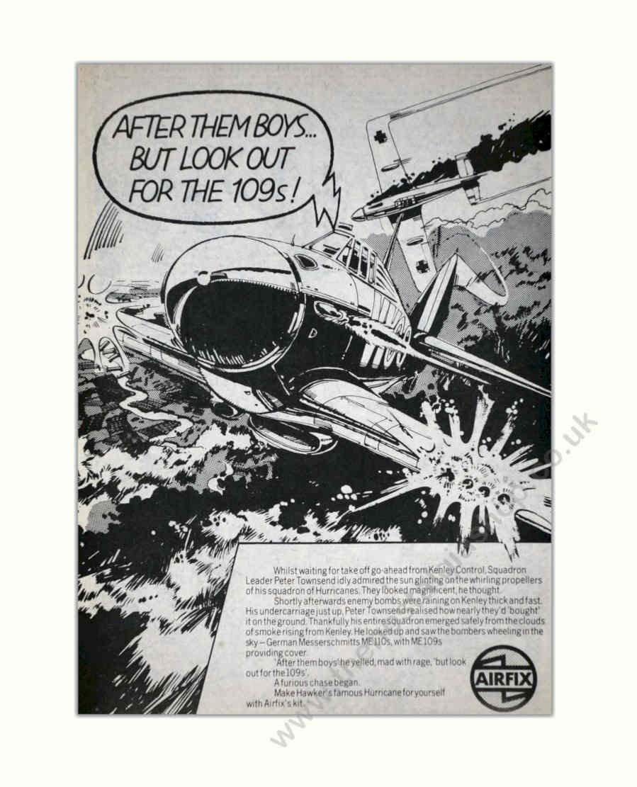 Hurricane Combat 109s Vintage Retro Advert Poster A4 Photo Print