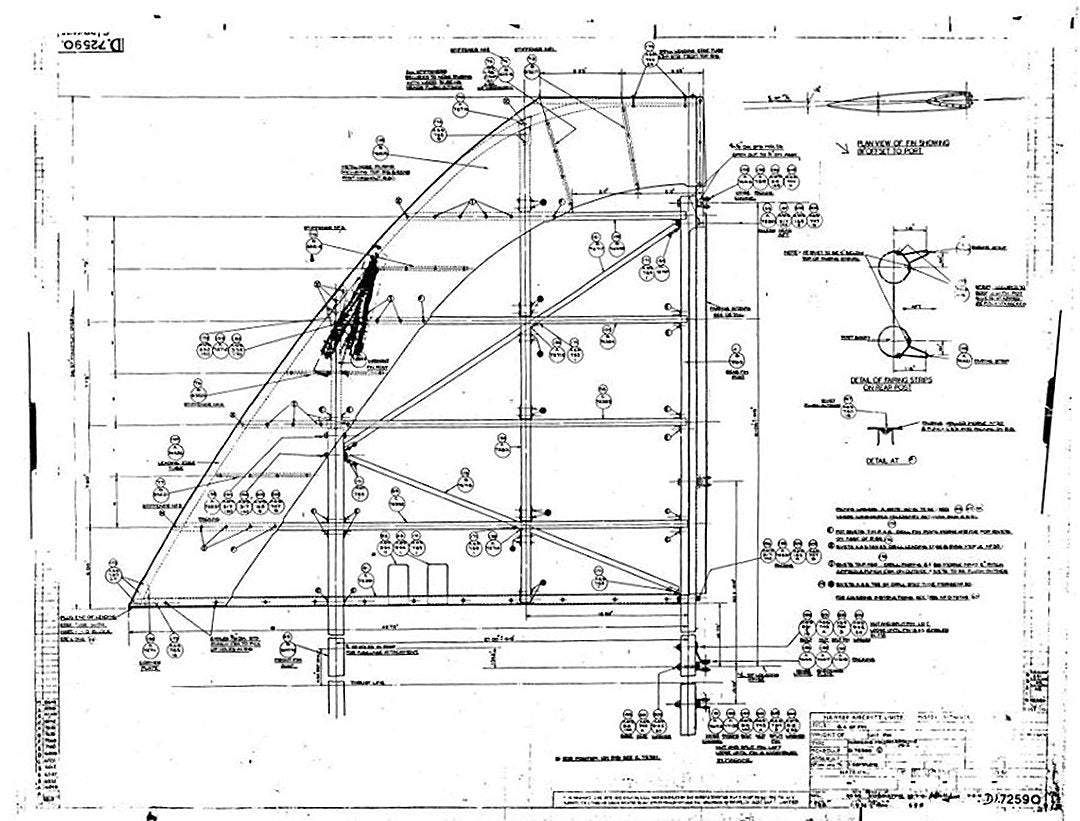 Hurricane MK1 Blueprints D72590 A4 Photo Print