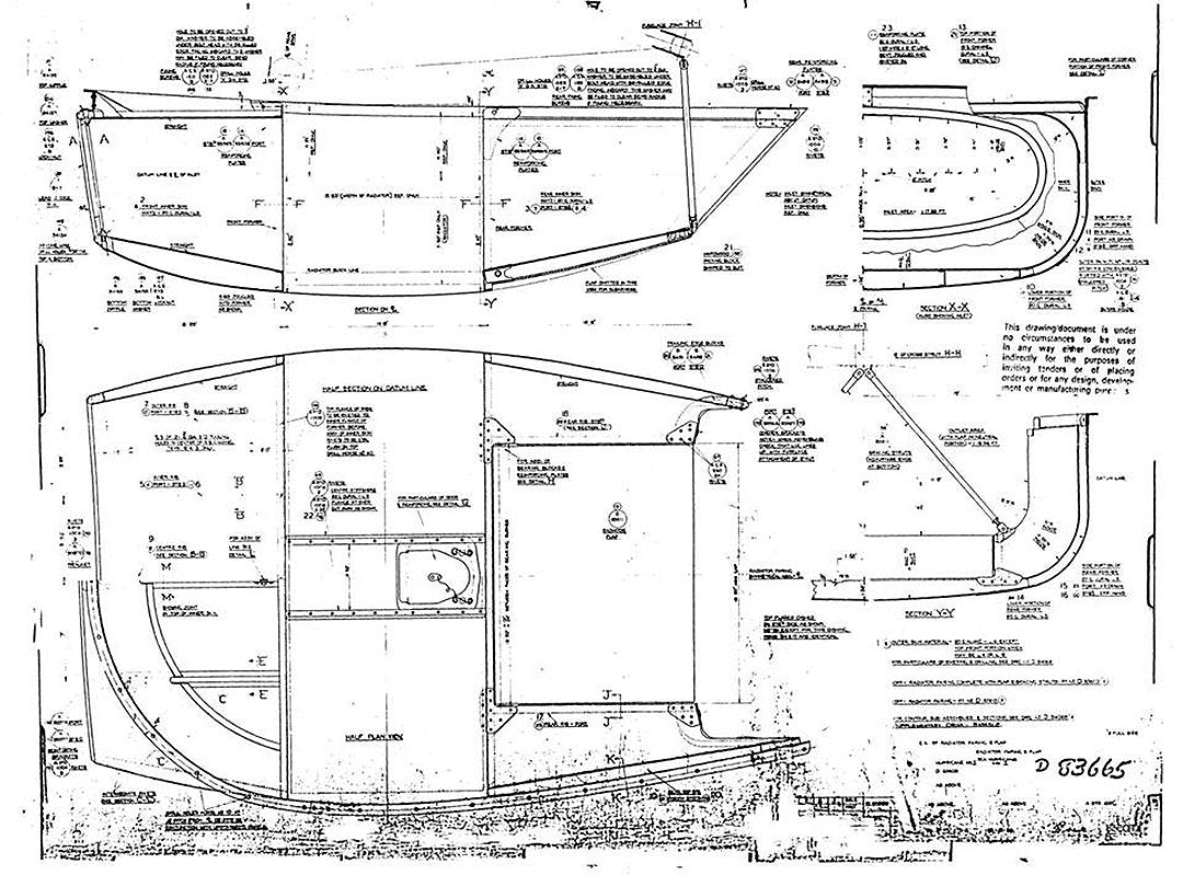 Hurricane MK1 Blueprints D83665 A4 Photo Print