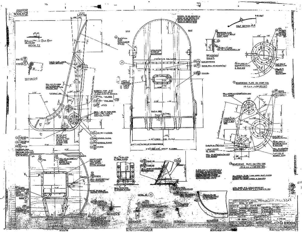 Hurricane MK1 Blueprints D93004 A4 Photo Print