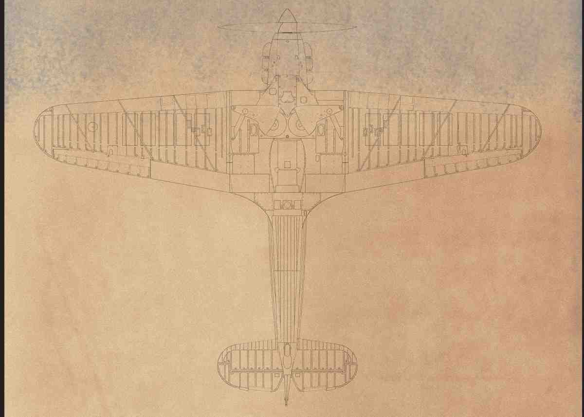 Hurricane MK1 Blueprints Hurri Mk I Fabric Wing 04 A4 Photo Print