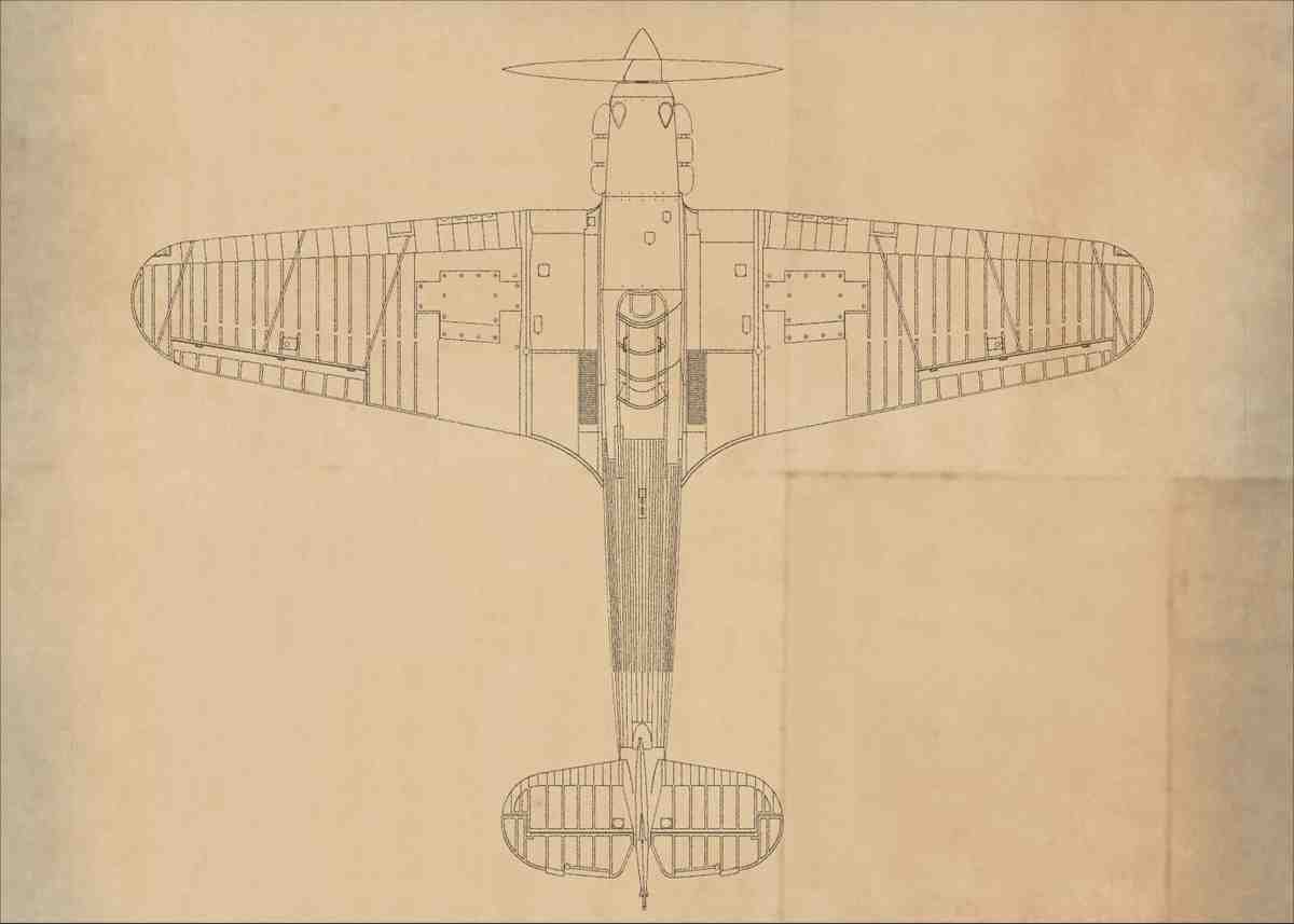 Hurricane MK1 Blueprints Hurri Mk I Fabric Wing 05 A4 Photo Print