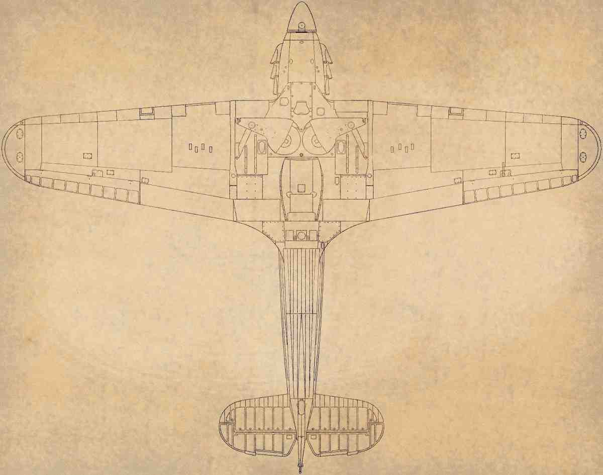 Hurricane MK1 Blueprints Hurri Mk I Metal Wing 04 A4 Photo Print