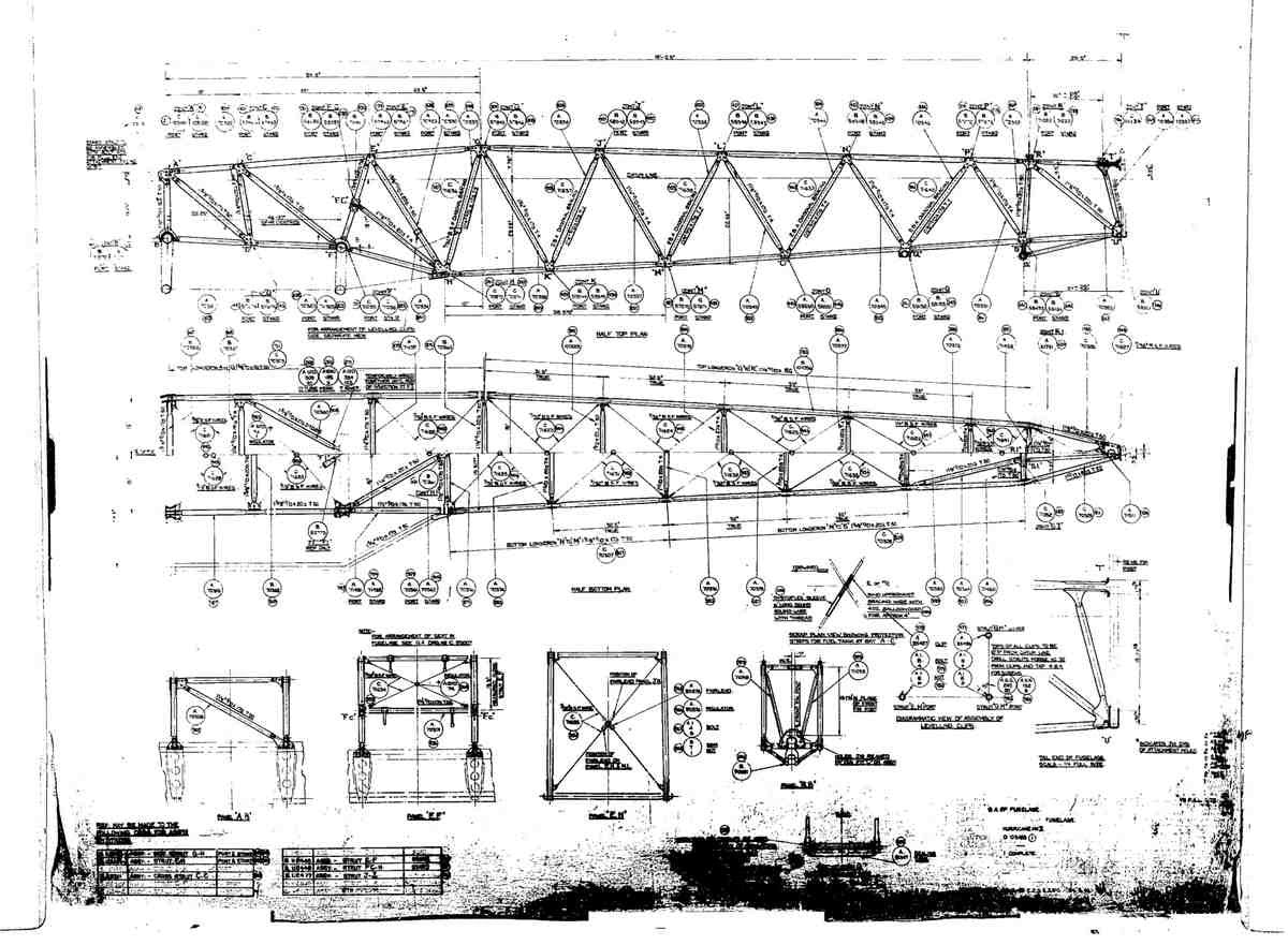 Hurricane MK1 Blueprints Hurri Mk I Tube Frame A4 Photo Print