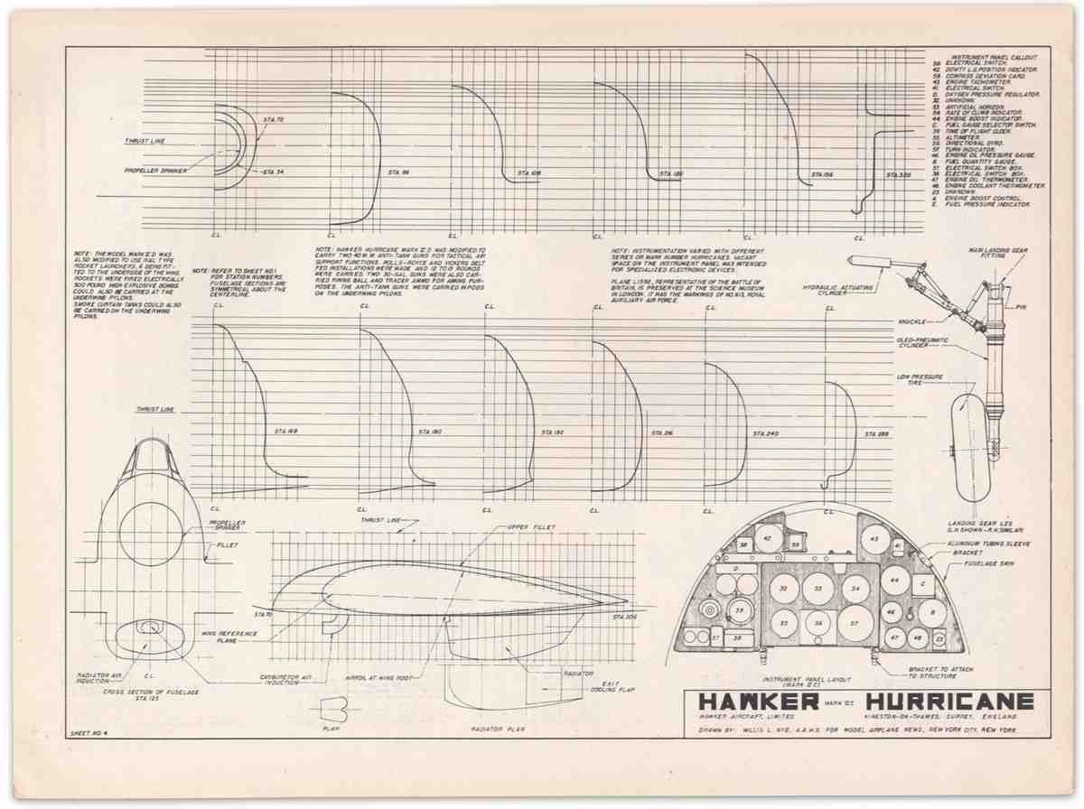Hurricane NYE Blueprints Sheet 04 A4 Photo Print