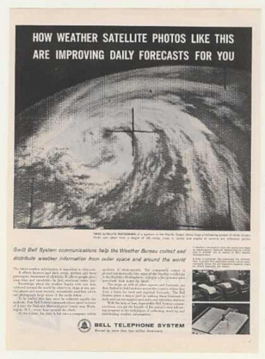 Hurricane Satellite Vintage Retro Advert Ads A4 Photo Print