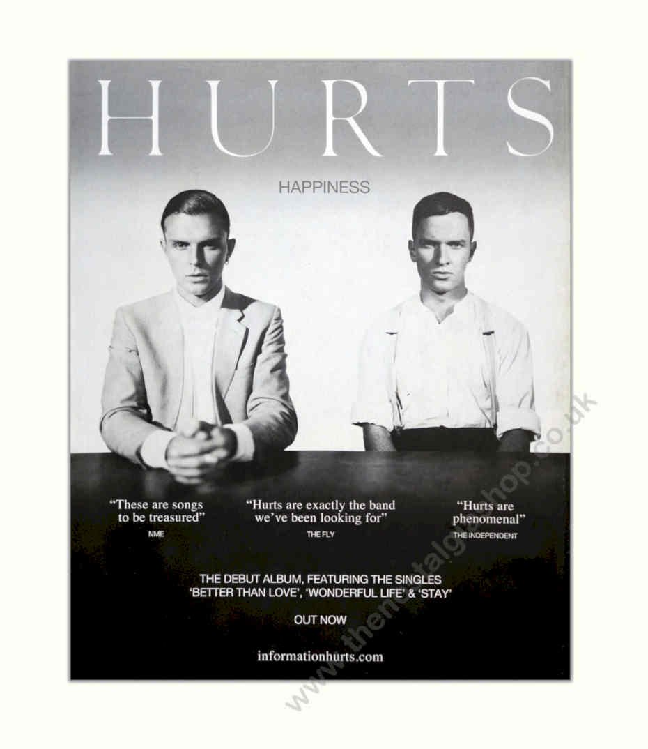 Hurts Happiness Album Vintage Retro Advert Poster A4 Photo Print