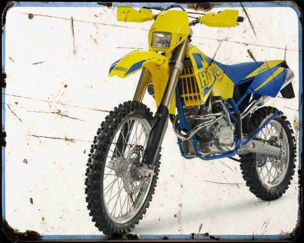 Husaberg Fe 450 07 A4 Photo Print Motorbike Vintage Aged