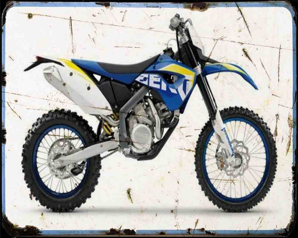 Husaberg Fe 450E 08 A4 Photo Print Motorbike Vintage Aged