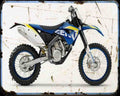 Husaberg Fe 450E 08 Motorbike Vintage Aged A4 Photo Print