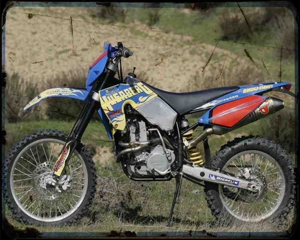 Husaberg Fe 45Oe Limited Edition Motorbike Vintage Aged A4 Photo Print