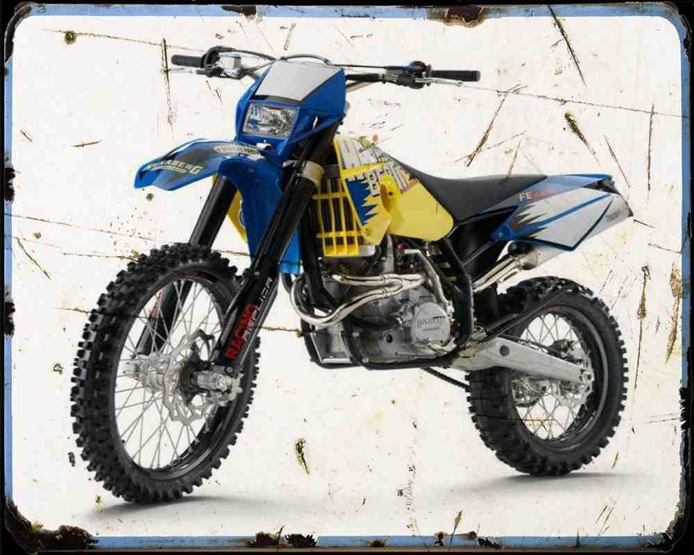 Husaberg Fe650E 07 Motorbike Vintage Aged A4 Photo Print