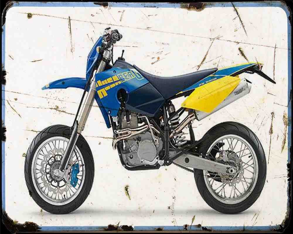 Husaberg Fs 650E 06 Motorbike Vintage Aged A4 Photo Print