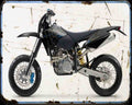 Husaberg Fs 650E 08 A4 Photo Print Motorbike Vintage Aged