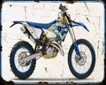Husaberg Te125 12 A4 Photo Print Motorbike Vintage Aged
