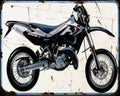 Husqvana Sm125S A4 Photo Print Motorbike Vintage Aged