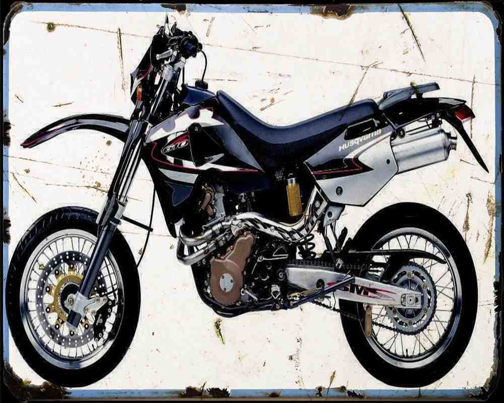 Husqvana Sm610S Motorbike Vintage Aged A4 Photo Print