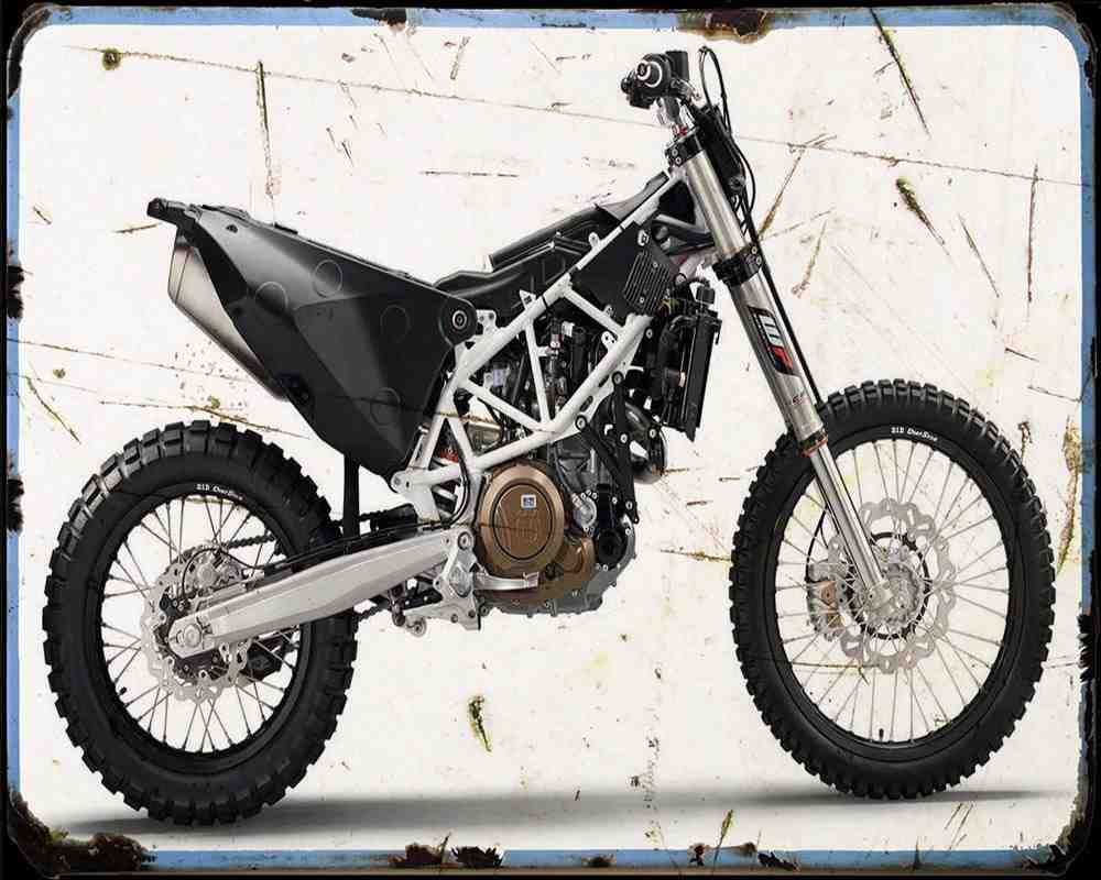 Husqvarna 701 Enduro 16 3 Motorbike Vintage Aged A4 Photo Print