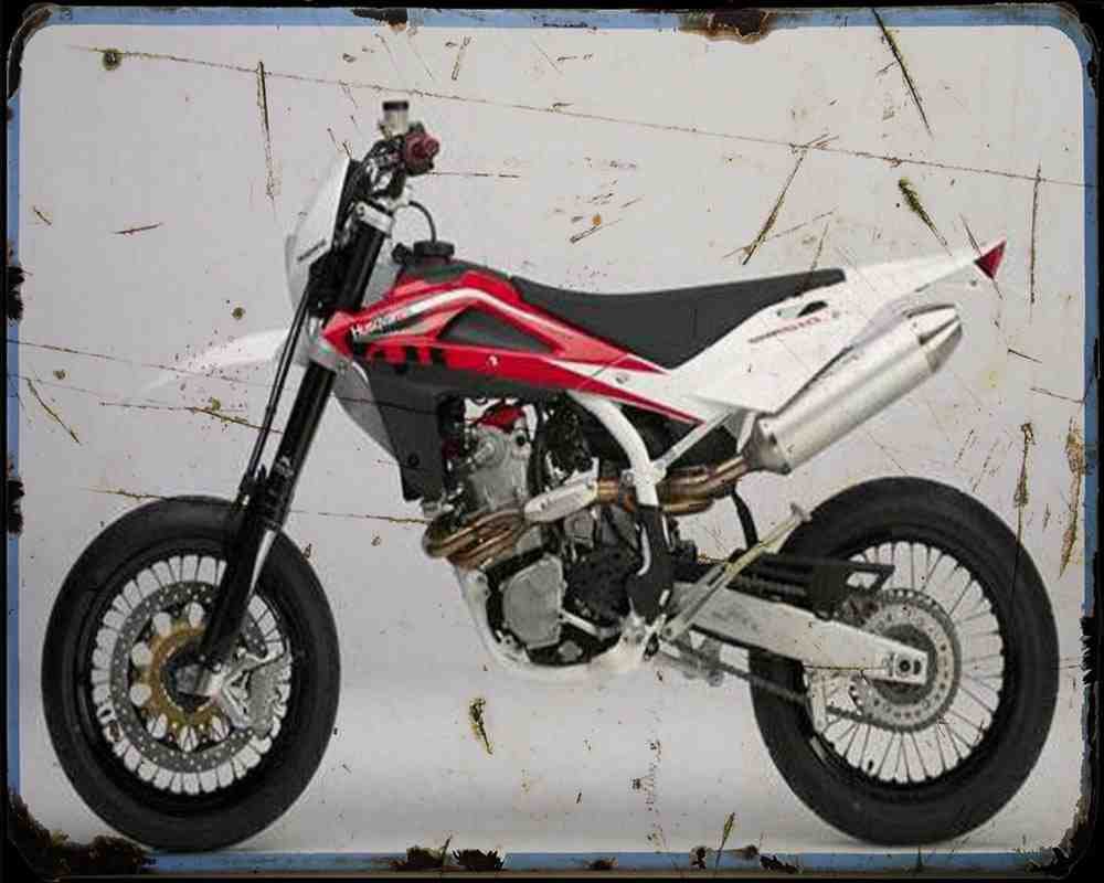Husqvarna Sm 510 10 Motorbike Vintage Aged A4 Photo Print