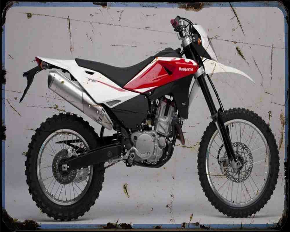 Husqvarna Te 630 10 A4 Photo Print Motorbike Vintage Aged