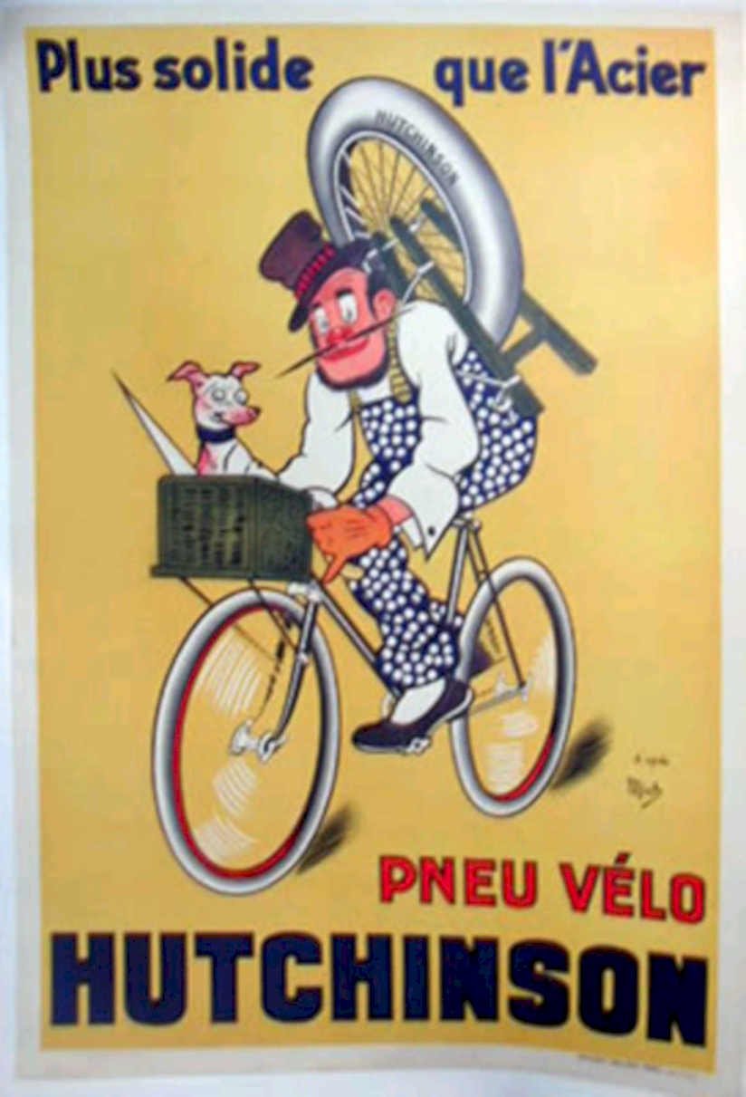 Hutchinsons Bicycle Tire Vintage Retro Advert Poster A4 Photo Print
