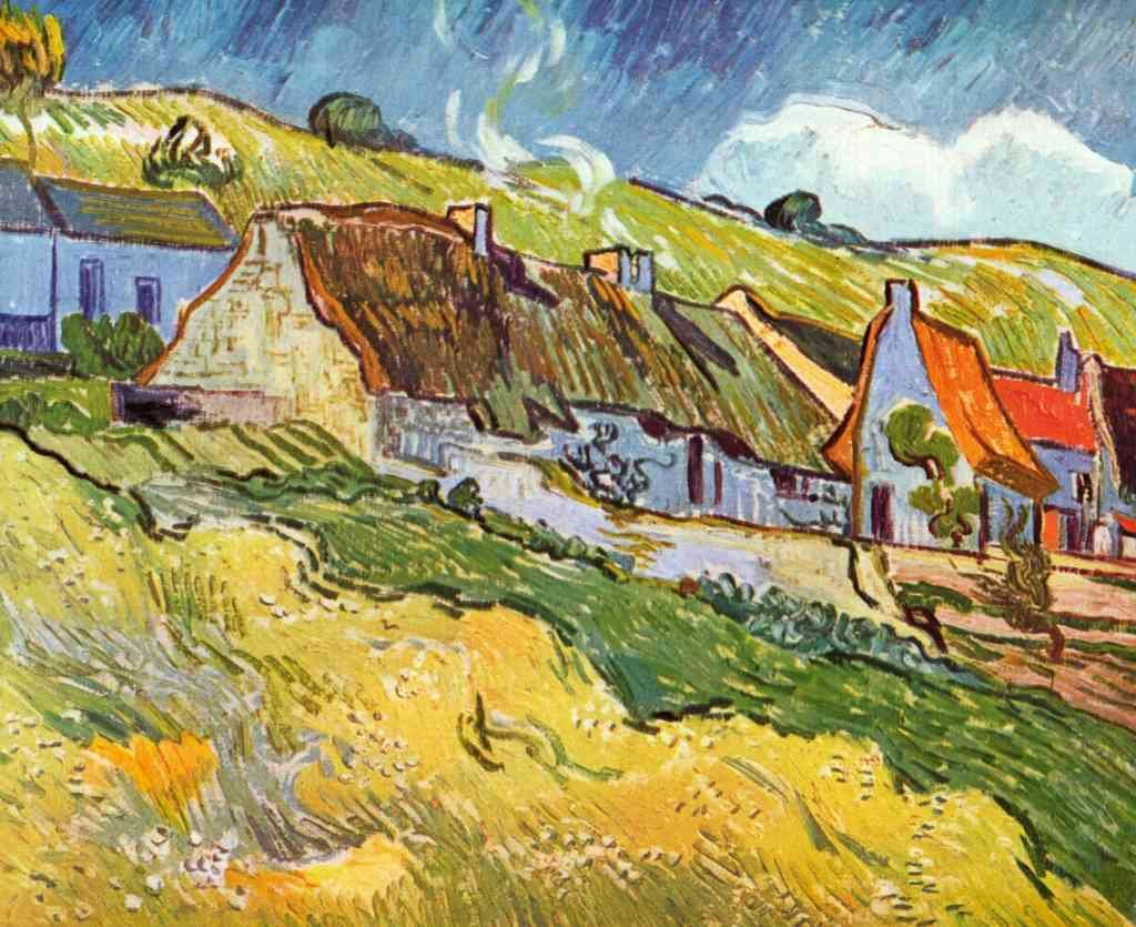 Huts In Auvers Van Gogh A4 Photo Print