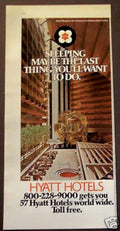 Hyatt Pool Sculpture Vintage Retro Advert Ads A4 Photo Print