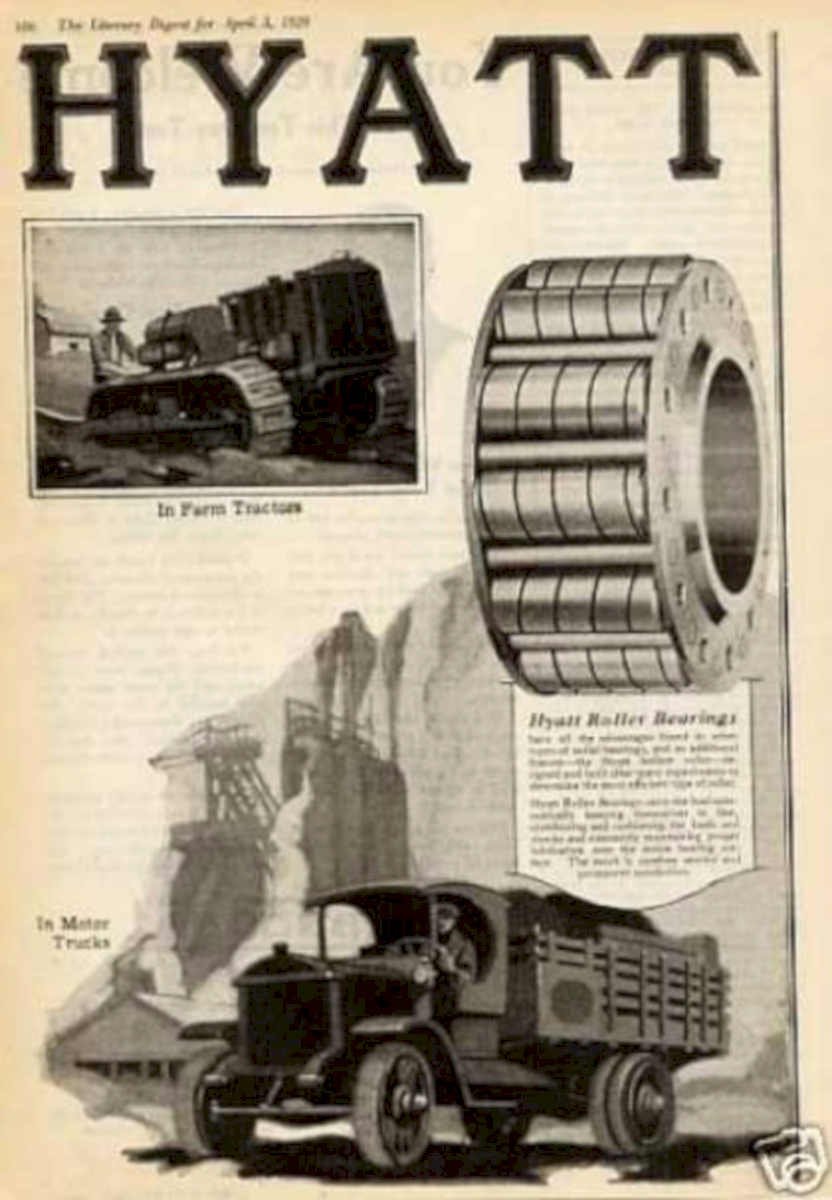 Hyatt Roller Bearings Vintage Retro Advert Ads A4 Photo Print