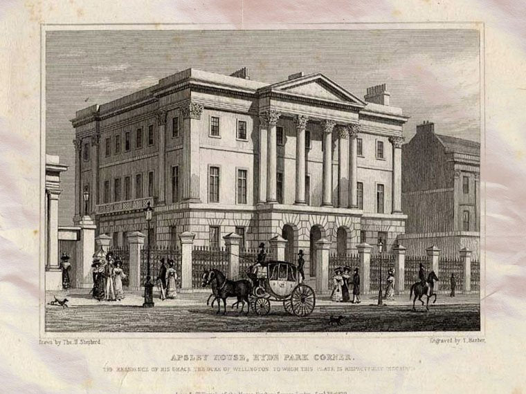 Hyde Park London England Apsley House Shepherd 1827 Vintage A4 Photo Print
