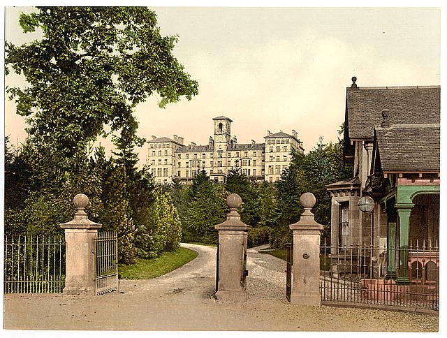 Hydropathic Dunblane Cathedral Vintage A4 Photo Print
