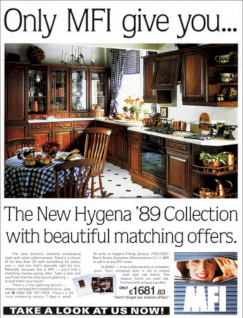 Hygena Kitchen Collection Vintage Retro Advert Poster A4 Photo Print