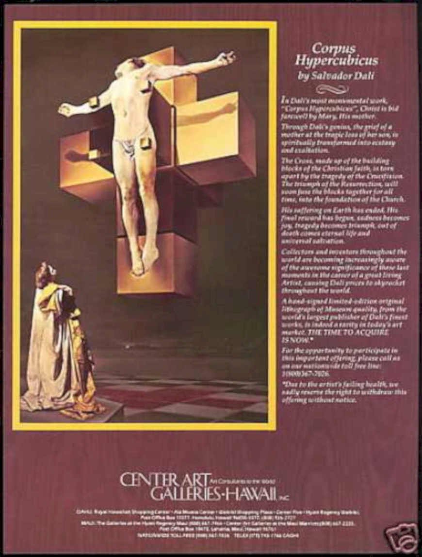 Hypercubicus Basilica Dali Vintage Retro Advert Ads A4 Photo Print