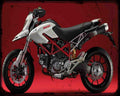 Hypermotard 1100 A4 Photo Print Motorbike Vintage Aged