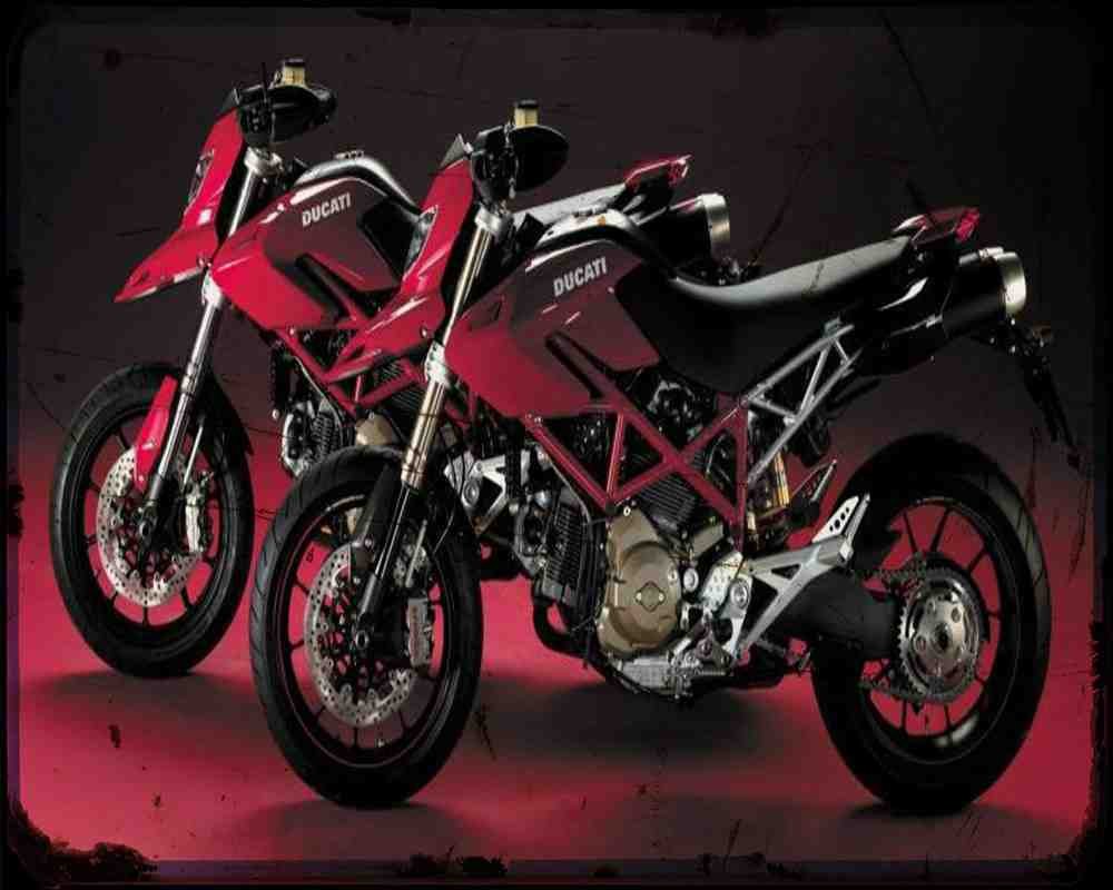 Hypermotard 1100S 08 A4 Photo Print Motorbike Vintage Aged