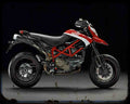 Hypermotard 12 A4 Photo Print Motorbike Vintage Aged