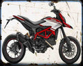 Hypermotard Sp 15 3 A4 Photo Print Motorbike Vintage Aged