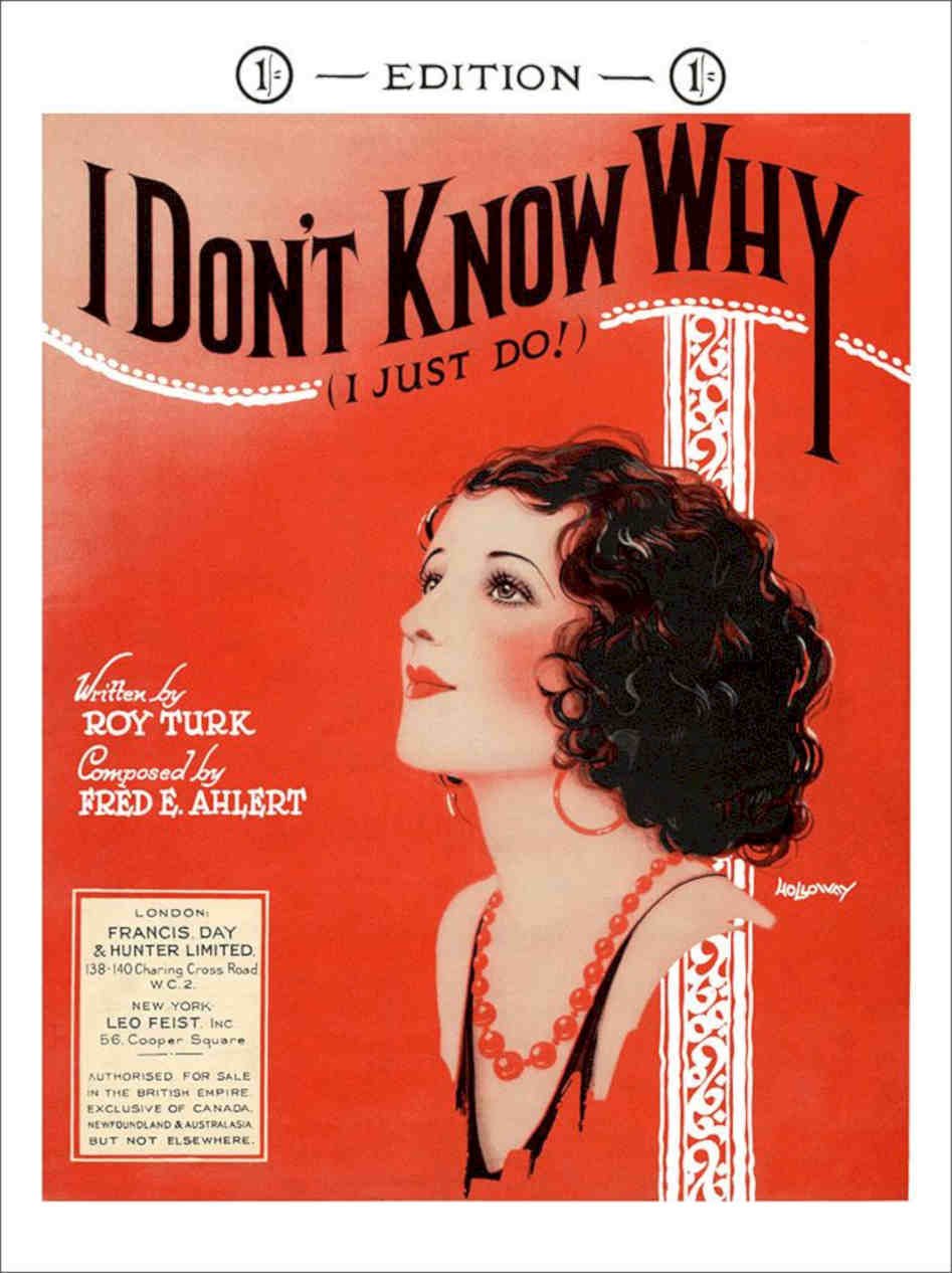I Dont Know Why Sheet Music Vintage Retro Advert Poster A4 Photo Print