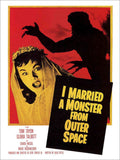 I Married A Monster From Outer Space Vintage Retro Advert Poster A4 Photo Print
