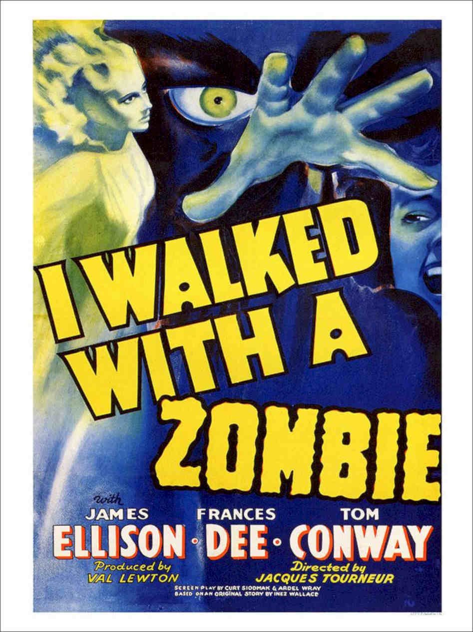 I Walked With A Zombie Movie Poster Vintage Retro Advert Poster A4 Photo Print